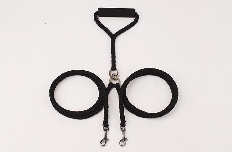 Braided Two-Dog Leash