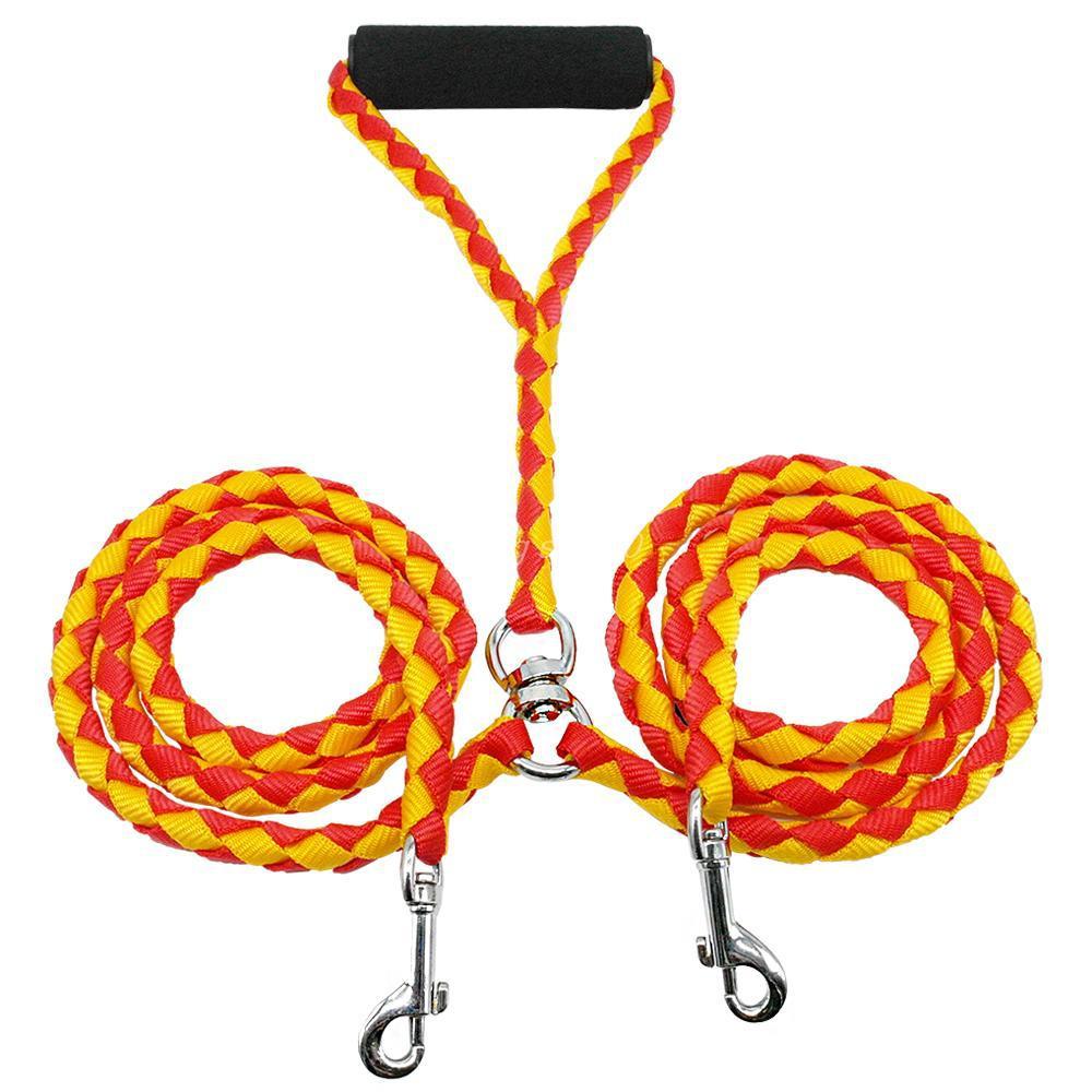Braided Two-Dog Leash