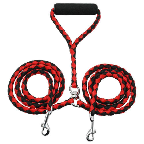 Braided Two-Dog Leash